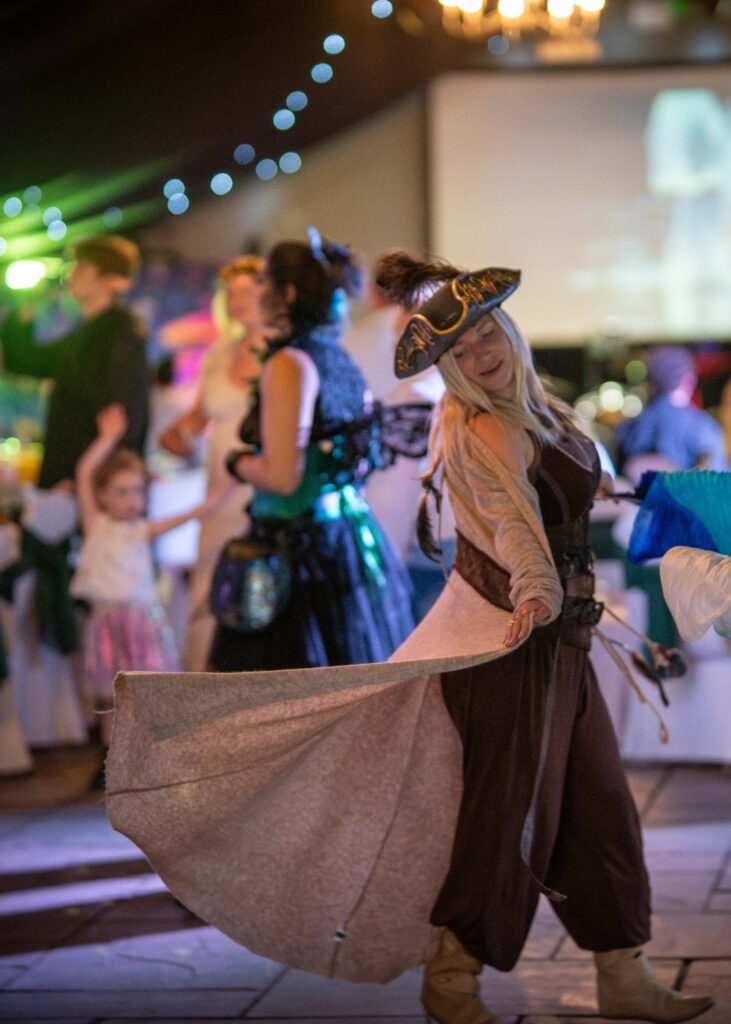Guests dancing at one of fantasea factories fantasy festival party